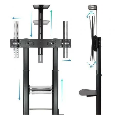 TOOQ Soporte suelo ruedas regulable "ARES" 60-100" TOOQ Soporte suelo ruedas regulable "ARES" 60-100"